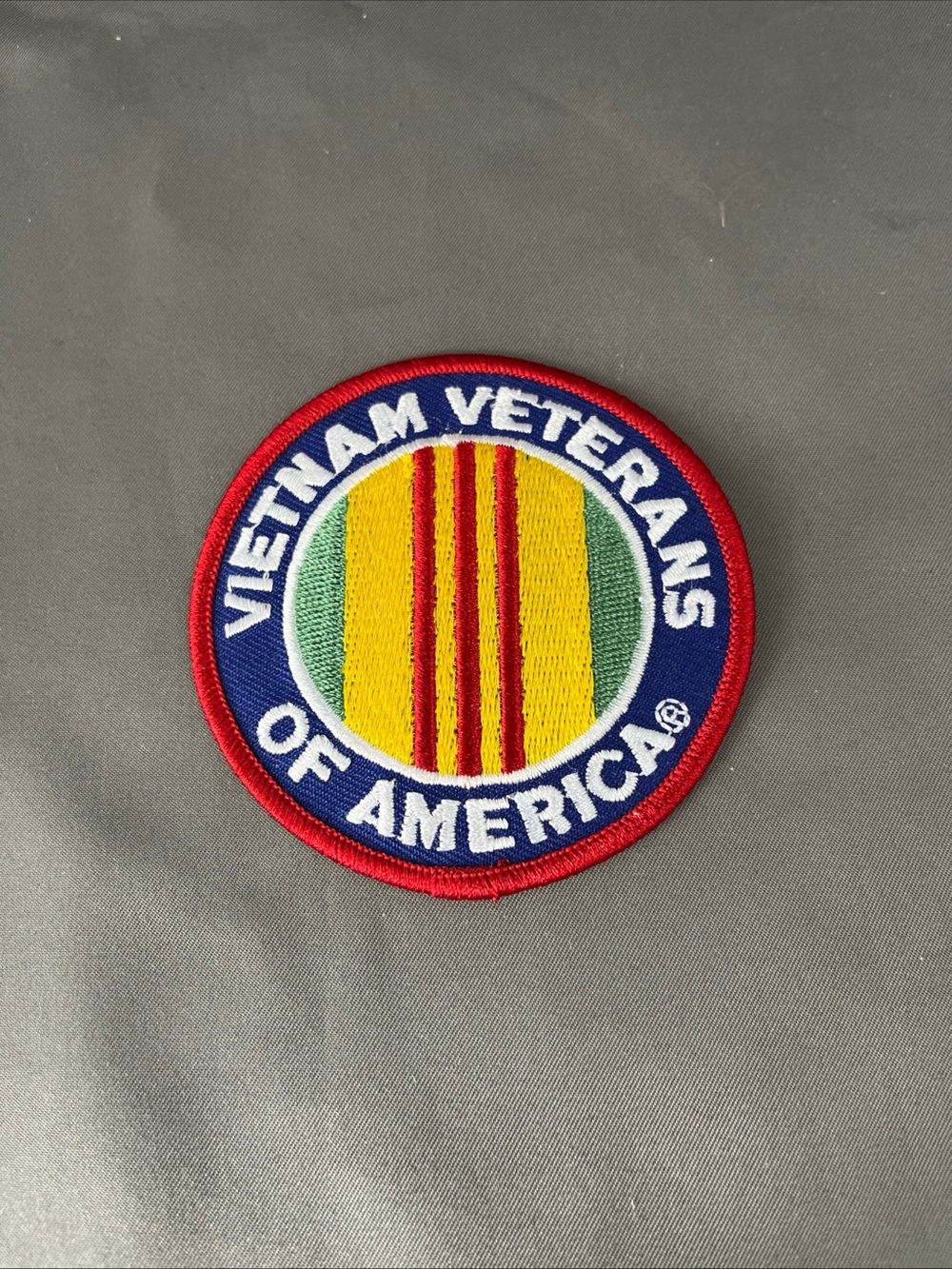 Vietnam Veterans of America Round Embroidered Patch - Red/Blue/Yellow